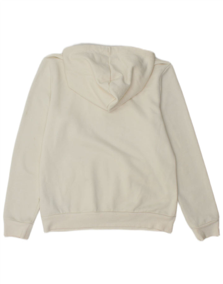 Puma feminino moletom com capuz UK 14 médio algodão branco