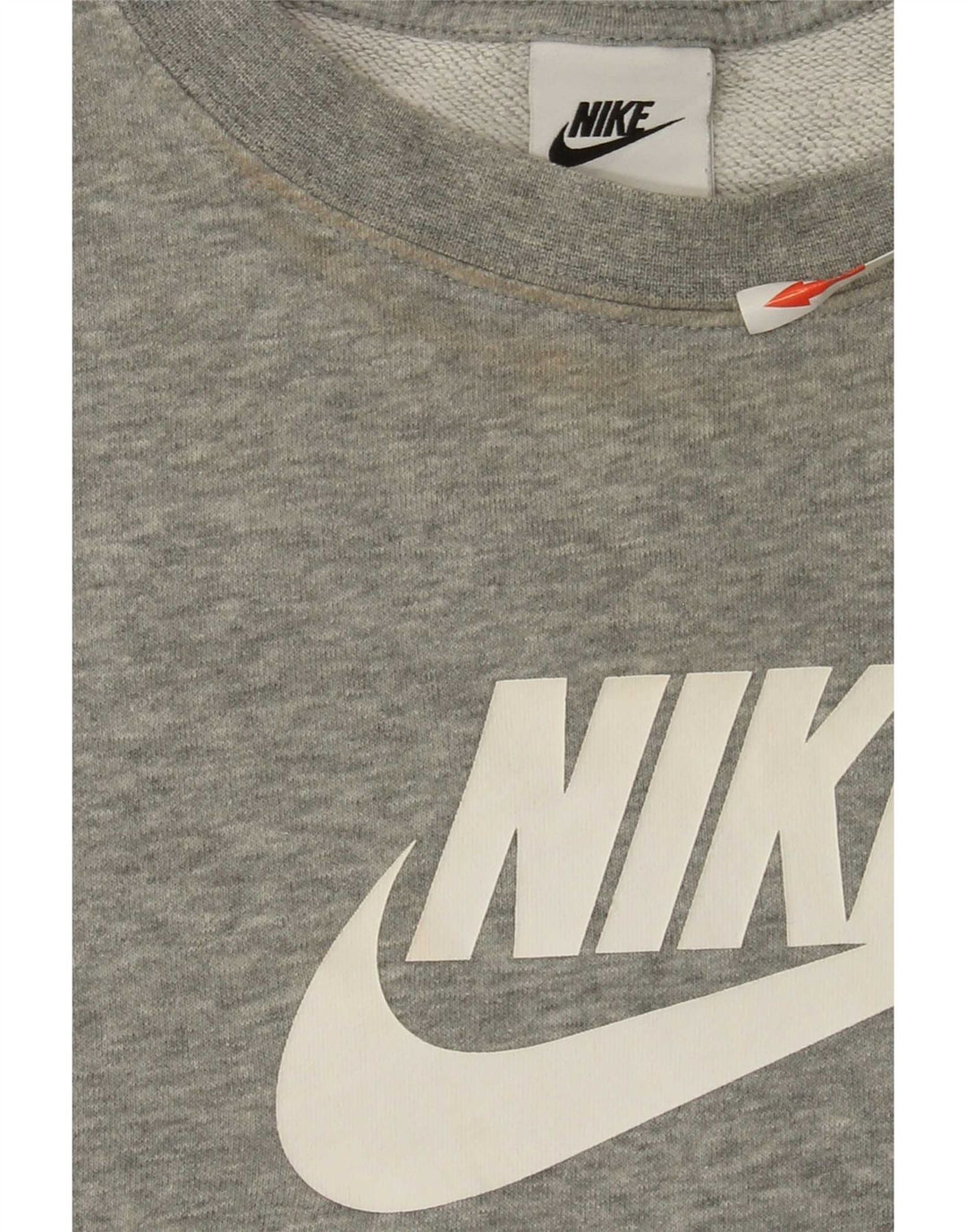 Nike feminino gráfico oversized moletom jumper UK 18 XL cinza manchado
