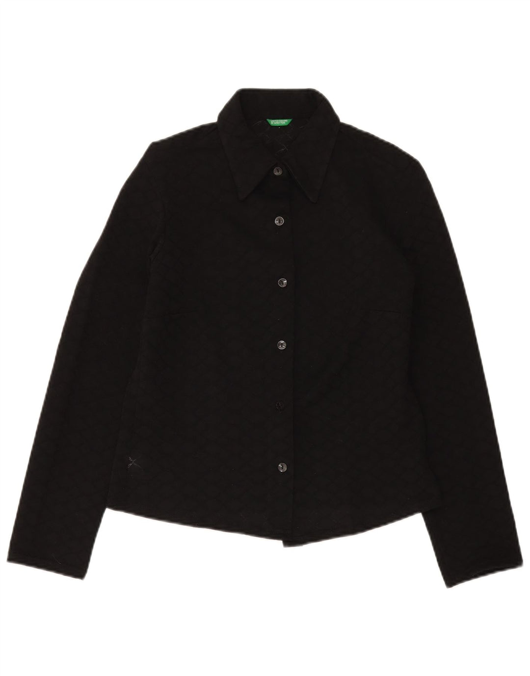 Blusa feminina BENETTON cropped IT 46 grande poliéster preto