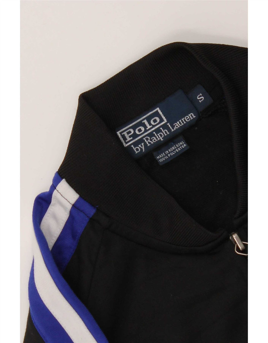 Polo Ralph Lauren Jaqueta masculina de agasalho pequeno preto colorblock