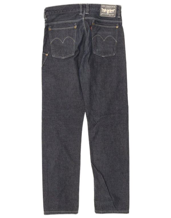 Jeans retos masculinos Levi's W29 L34 algodão azul marinho