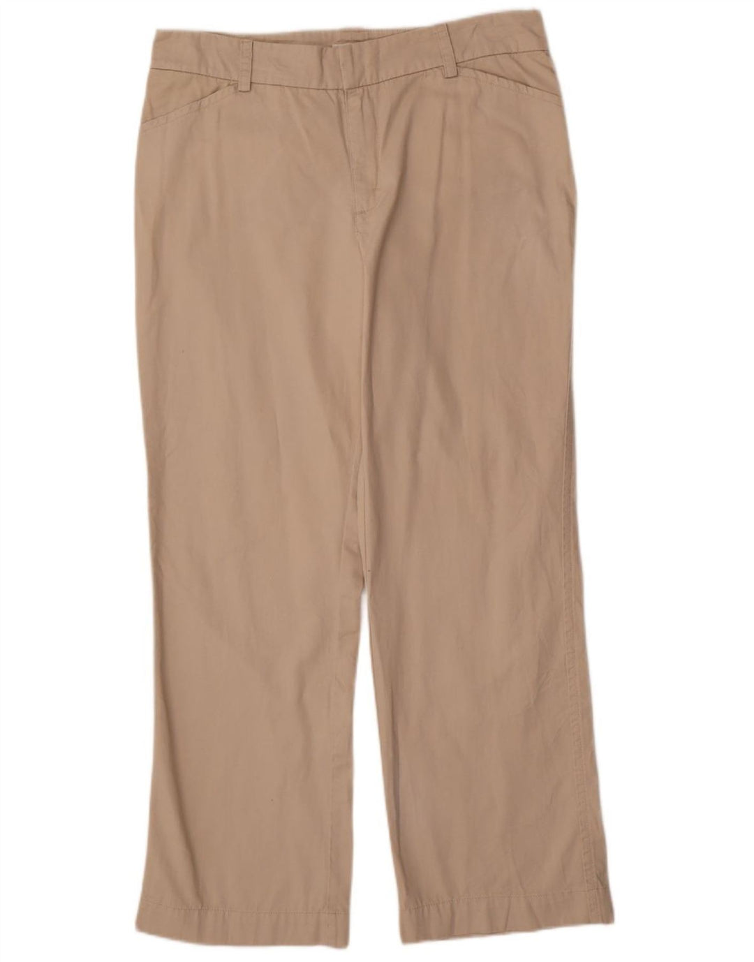 Calça feminina casual reta LEE US 16 2XL W36 L31 algodão bege