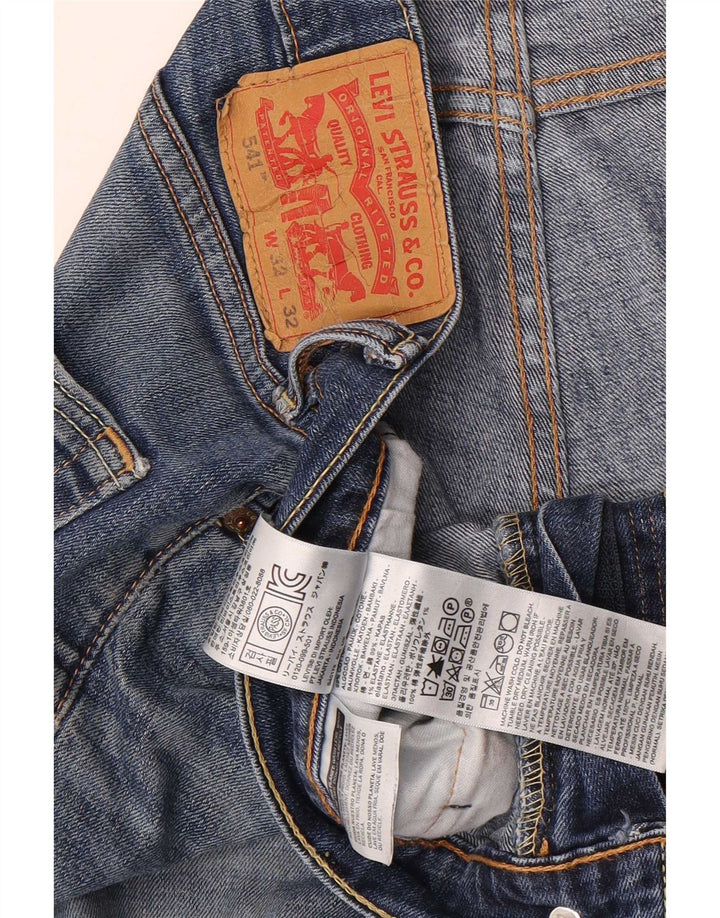 Levi's Masculino 541 Tapered Jeans W32 L32 Azul Algodão
