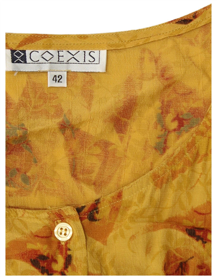 Blusa feminina sem mangas Coexis IT 42 médio amarelo floral
