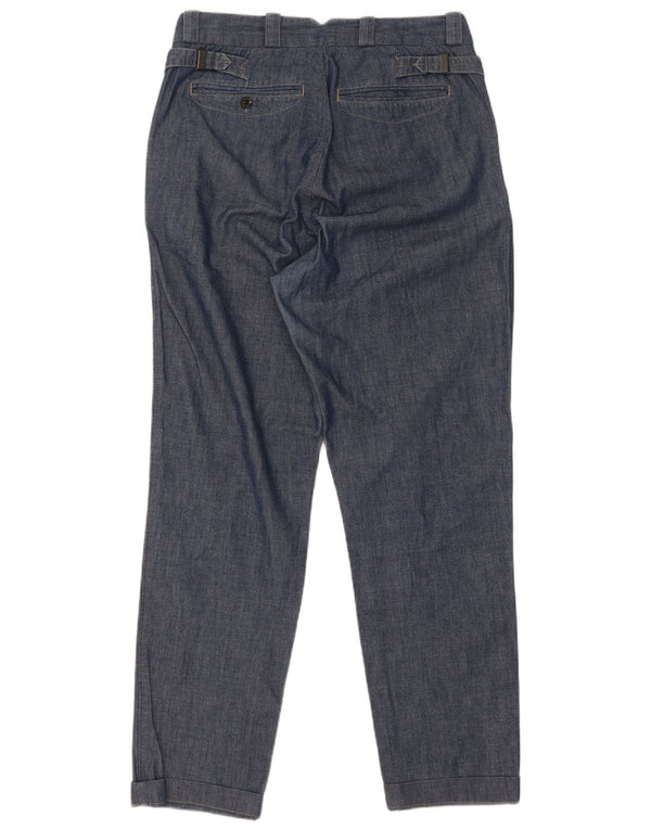 Calça chino feminina G-Star cintura alta cônica W30 L34 algodão azul