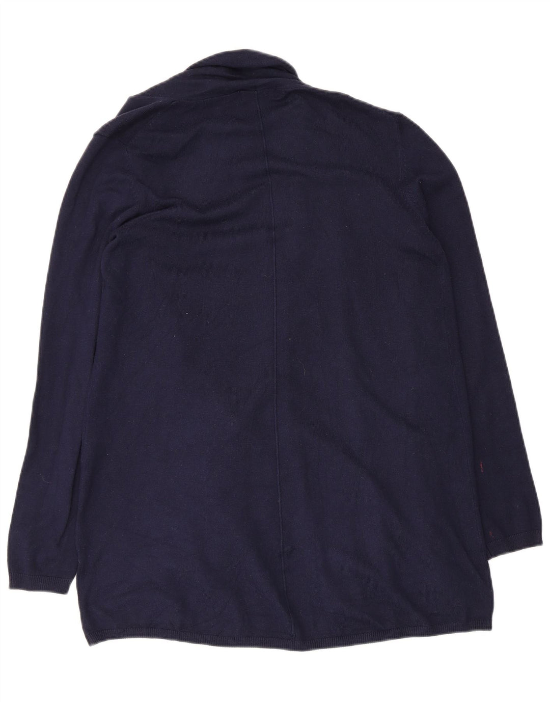 Zara Suéter Cardigan Aberto Feminino Reino Unido 12 Médio Azul Marinho