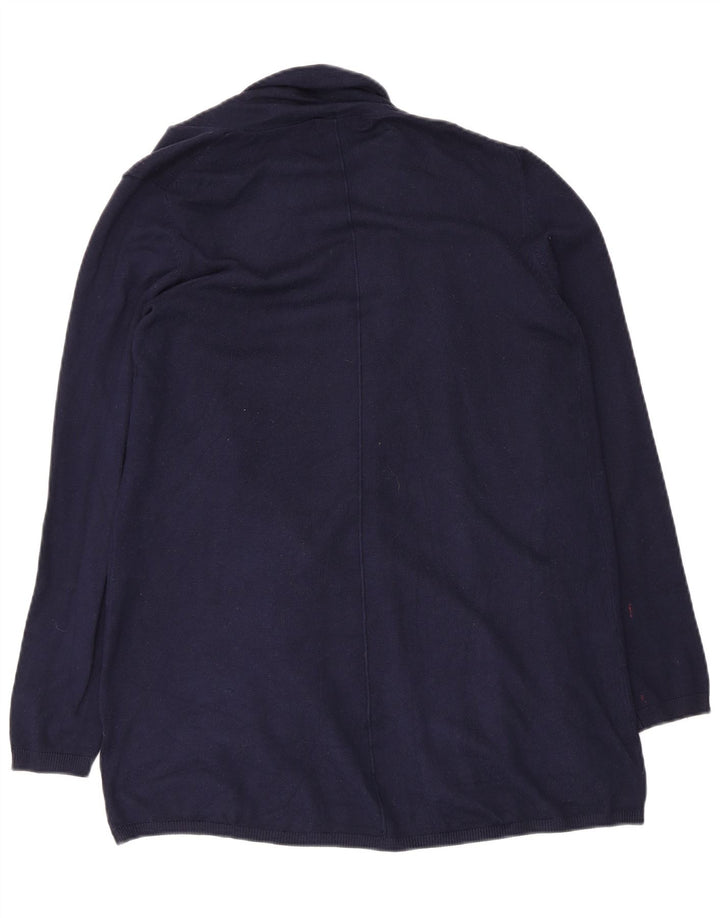 Zara Suéter Cardigan Aberto Feminino Reino Unido 12 Médio Azul Marinho