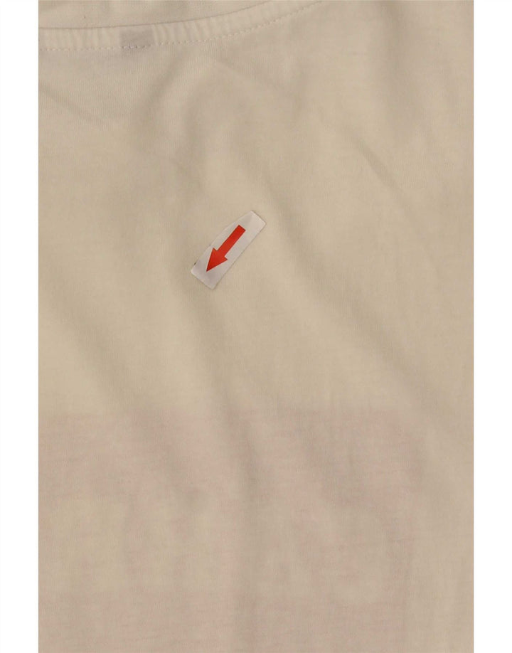 Camiseta gráfica masculina Carrera Top médio algodão branco