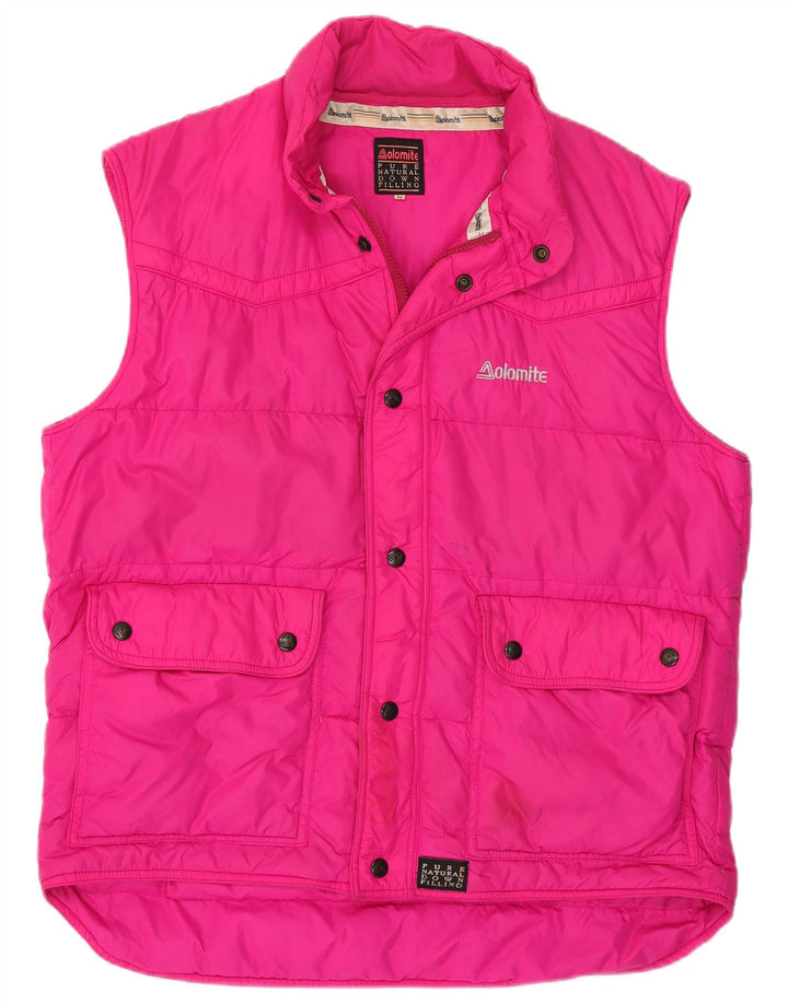 Colete acolchoado masculino Dolomite UK 38 poliéster rosa médio