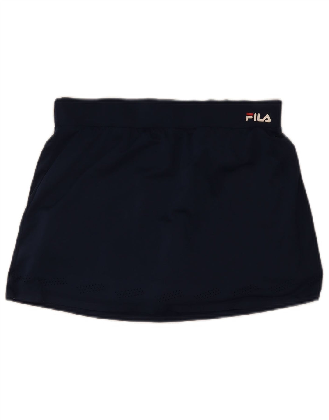 Saia de tênis feminina Fila UK 10 pequena azul marinho poliéster
