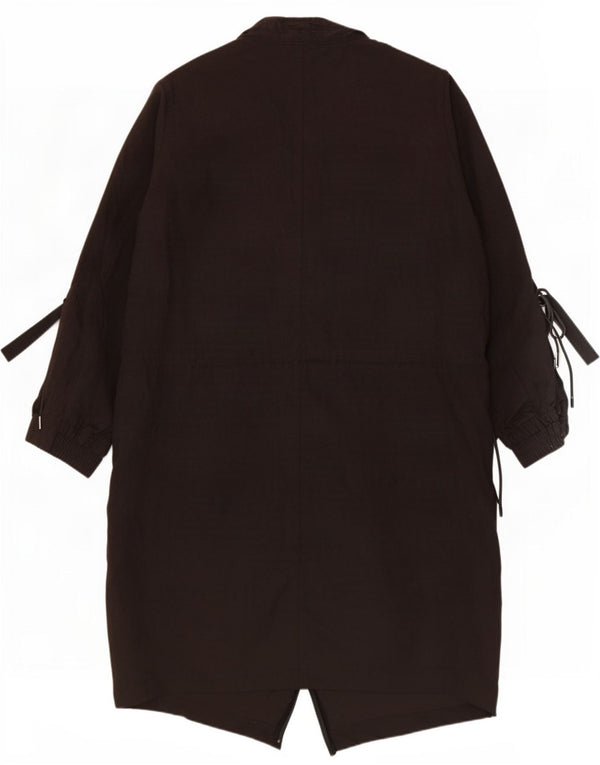 Sobretudo feminino Zara manga 3/4 UK 6 XS preto poliéster