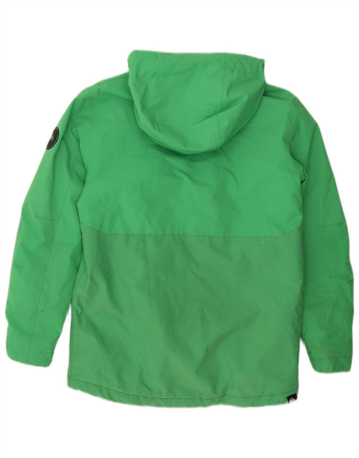 Jaqueta corta-vento com capuz para meninos QUIKSILVER 13-14 anos XL verde nylon