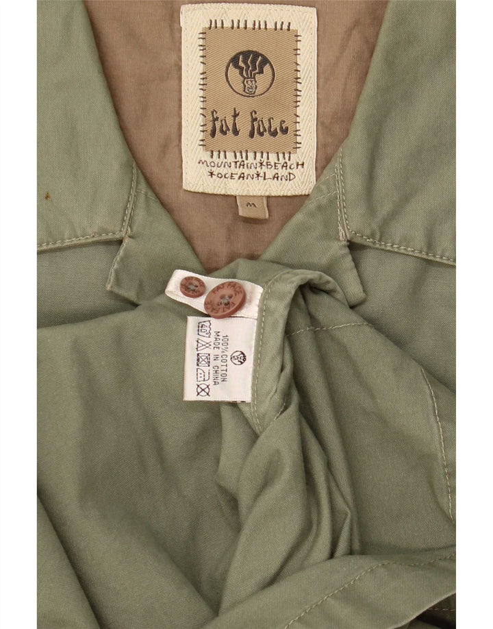 Jaqueta utilitária masculina Fat Face UK 38 algodão cáqui médio