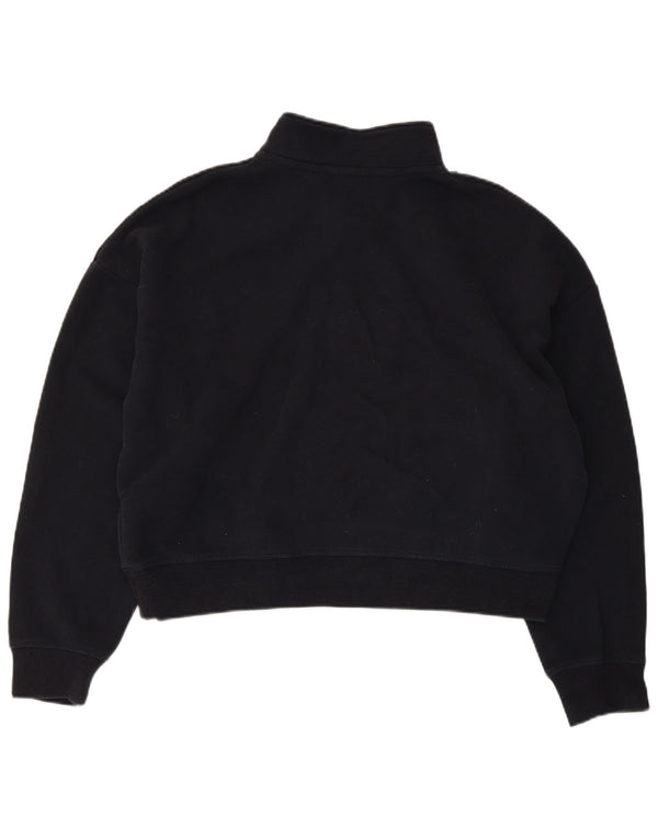 Superdry moletom feminino oversized crop jumper UK 16 grande azul marinho