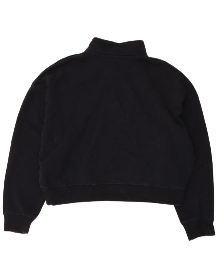 Superdry moletom feminino oversized crop jumper UK 16 grande azul marinho