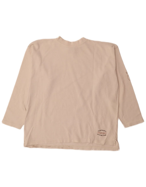 Wrangler Mens Graphic Top Manga Longa Grande Branco