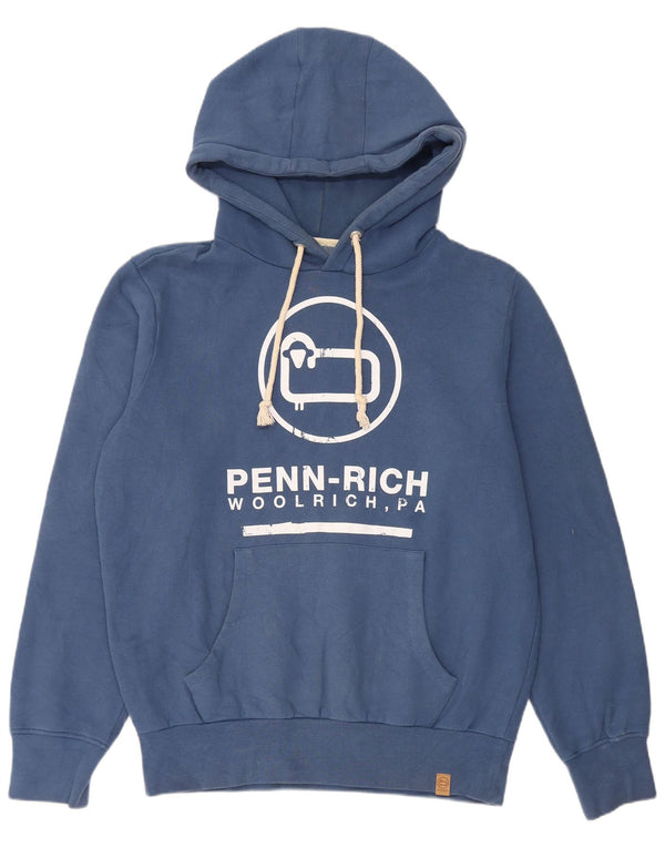 Woolrich masculino gráfico regular ajuste moletom com capuz XL algodão azul
