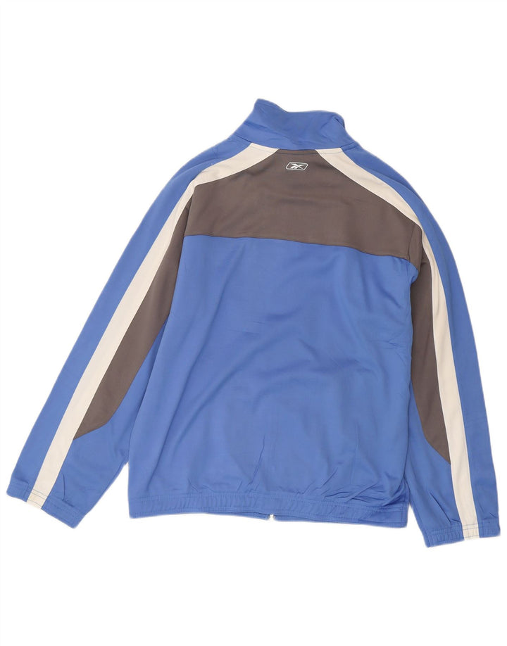 Reebok Mens Tracksuit Top Jacket XS Azul Colorblock Poliéster