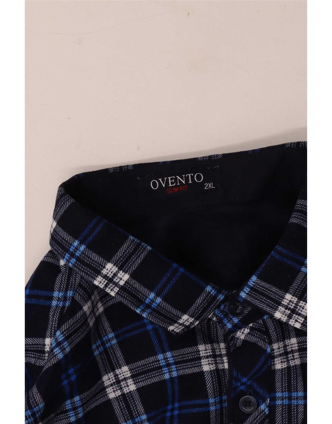 Camisa masculina vintage de flanela 2XL xadrez azul