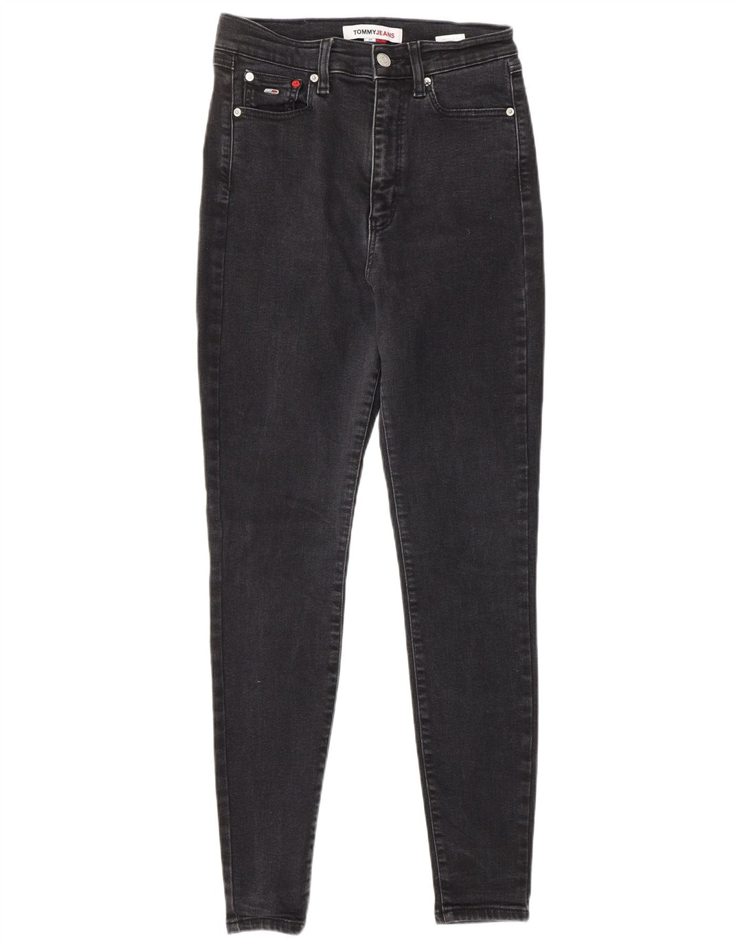 Jeans skinny feminino TOMMY HILFIGER W28 L30 algodão preto