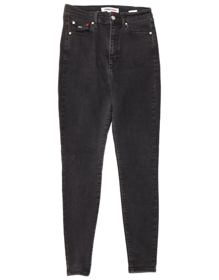 Jeans skinny feminino TOMMY HILFIGER W28 L30 algodão preto