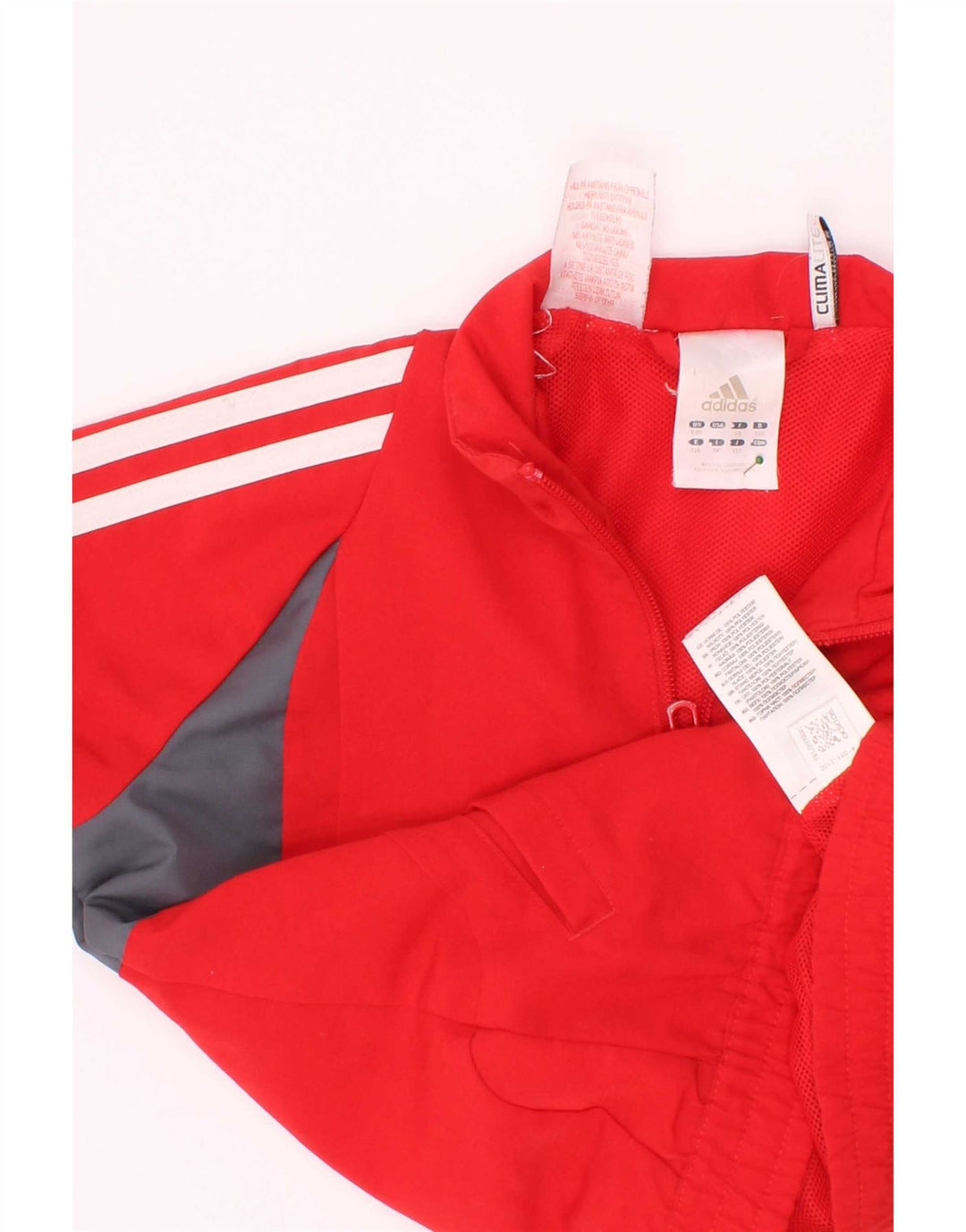 Jaqueta Adidas Boys Climalite Tracksuit Top 4-5 Anos Vermelho Colorblock