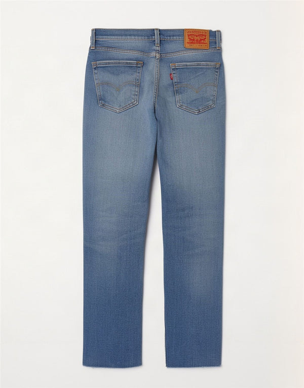 Calça jeans feminina Levi's 514 Distressed Straight W28 L30 Azul