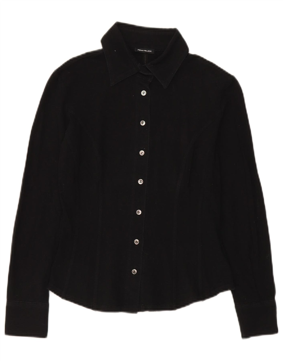 Camisa feminina Penny Black UK 10 pequena algodão preto