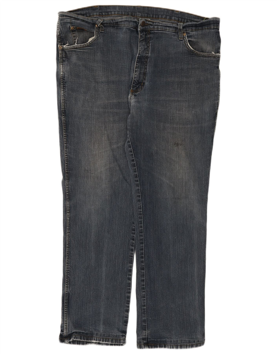Wrangler Masculino Texas Stretch Straight Jeans W42 L29 Azul Algodão