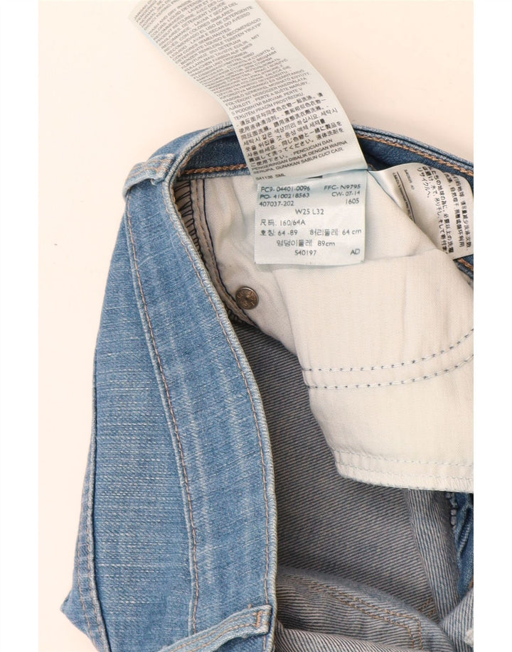Calça jeans feminina Levi's Slight Curve Mid Rise Slim W25 L29 Azul Algodão