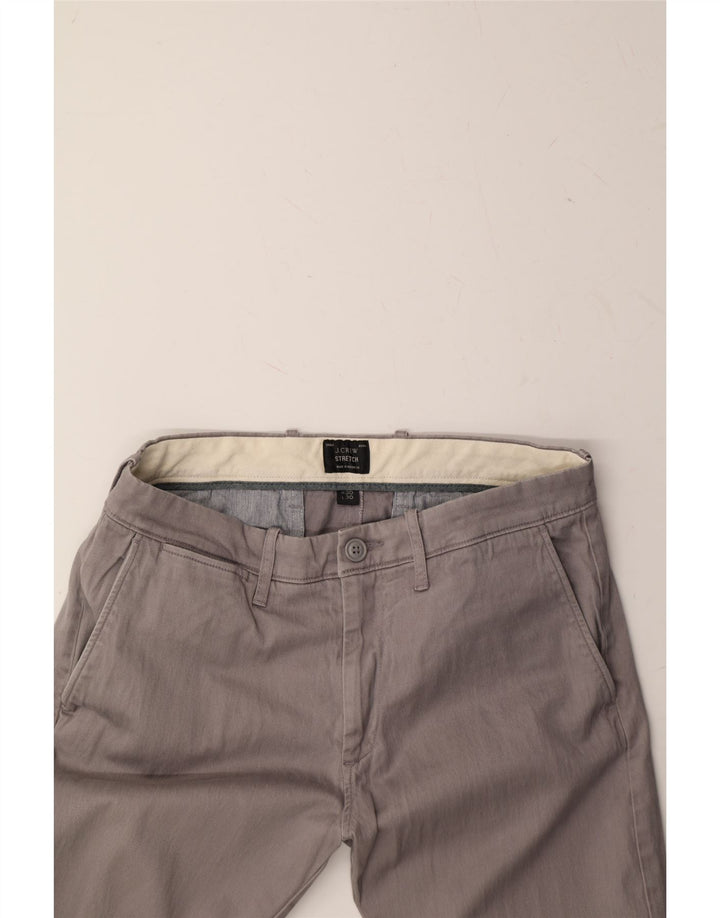 J. CREW Mens Stretch Straight Chino Trousers W30 L30  Grey Cotton Vintage J. Crew and Second-Hand J. Crew from Messina Hembry 