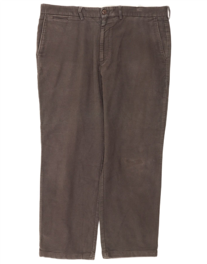 Calça chino reta masculina Marks & Spencer Blue Harbor W38 L29 cinza
