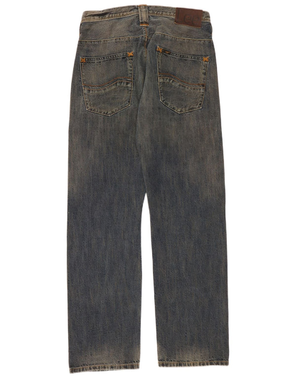 Lee Mens Straight Jeans W34 L34 Azul Algodão