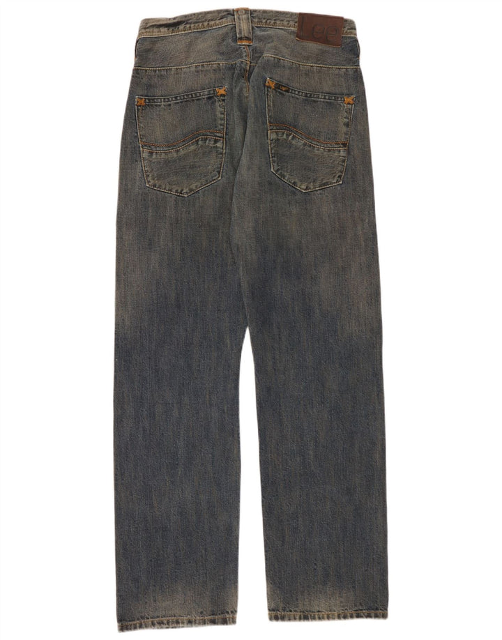 Lee Mens Straight Jeans W34 L34 Azul Algodão