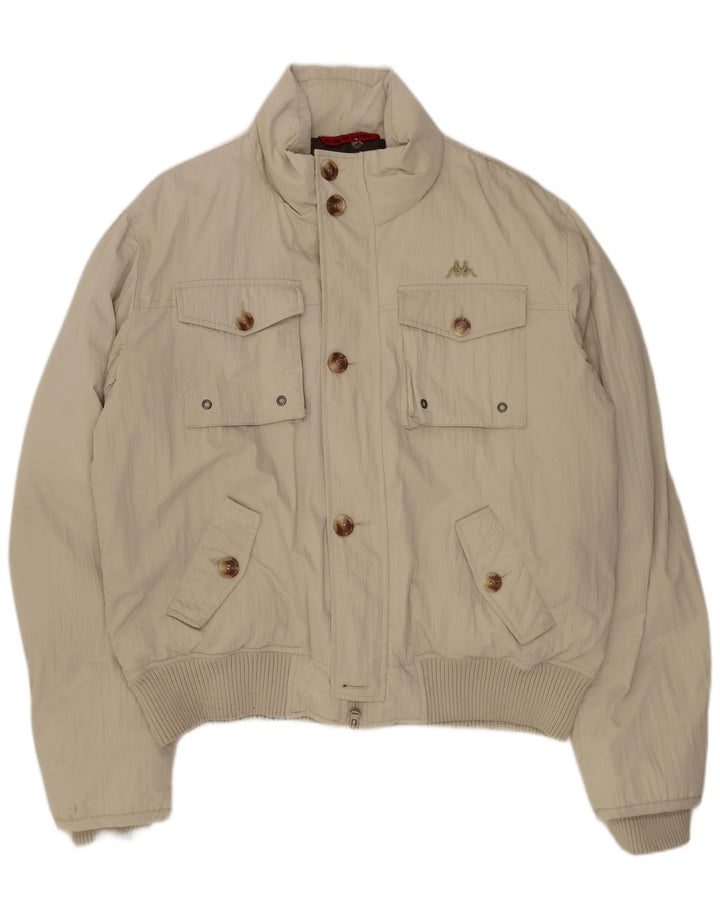 Jaqueta acolchoada masculina Kappa UK 42 XL poliéster bege