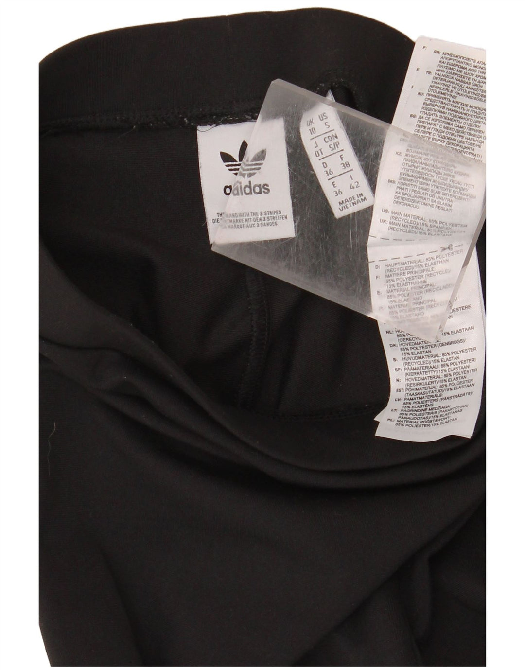 ADIDAS Womens Stirrup Leggings UK 10 Pequeno Poliéster Preto