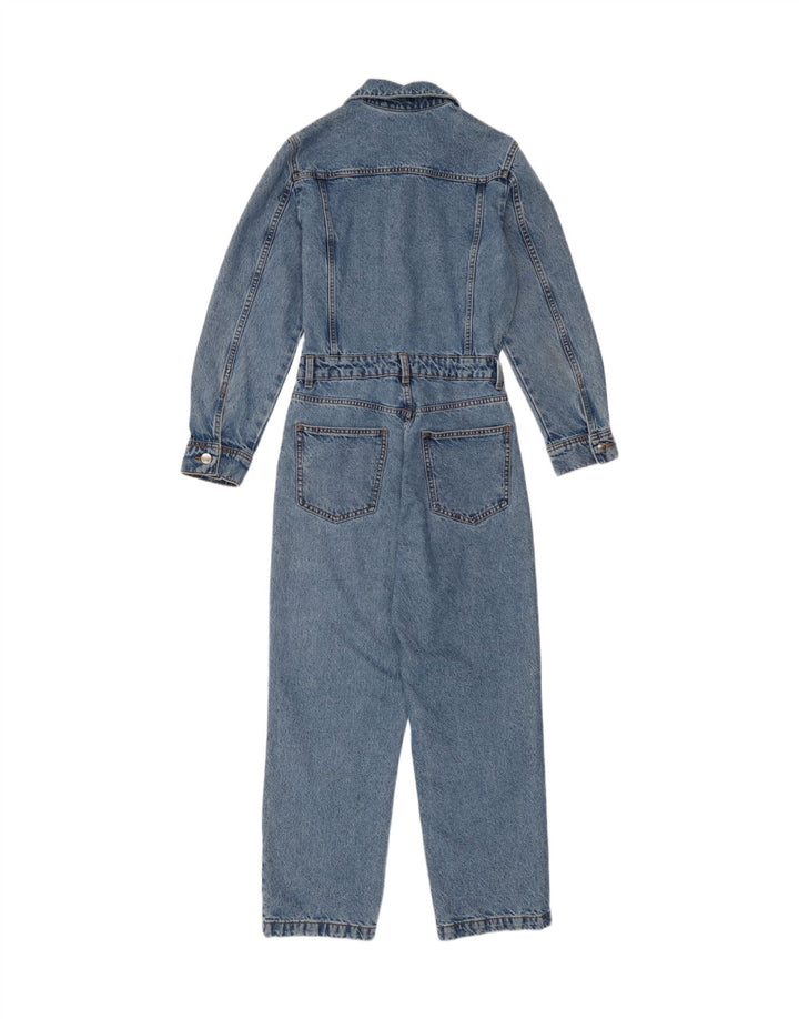 Macacão jeans feminino Zara Reino Unido 10 algodão azul pequeno