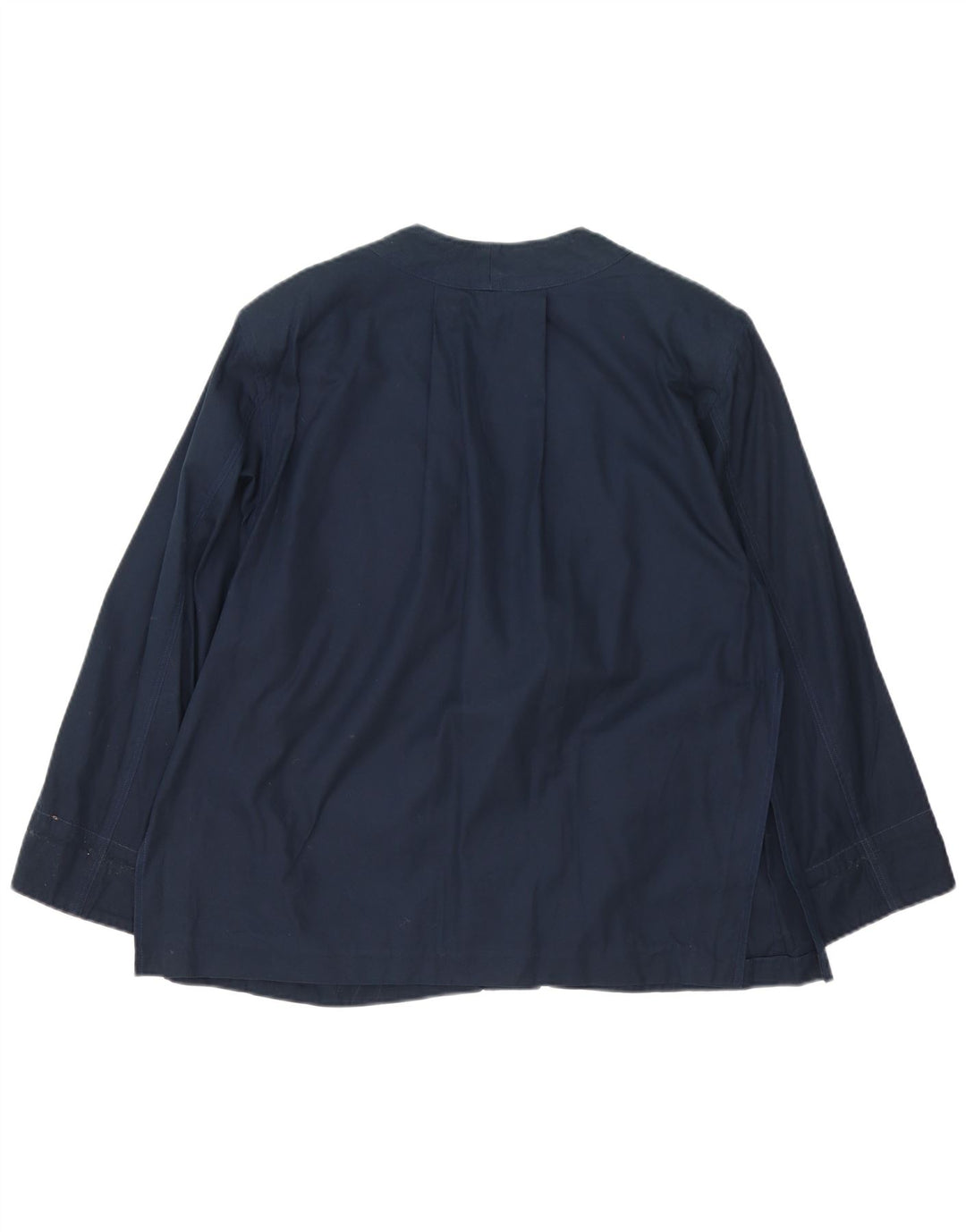 Jaqueta utilitária feminina vintage Reino Unido 16 grande bloco colorido azul marinho