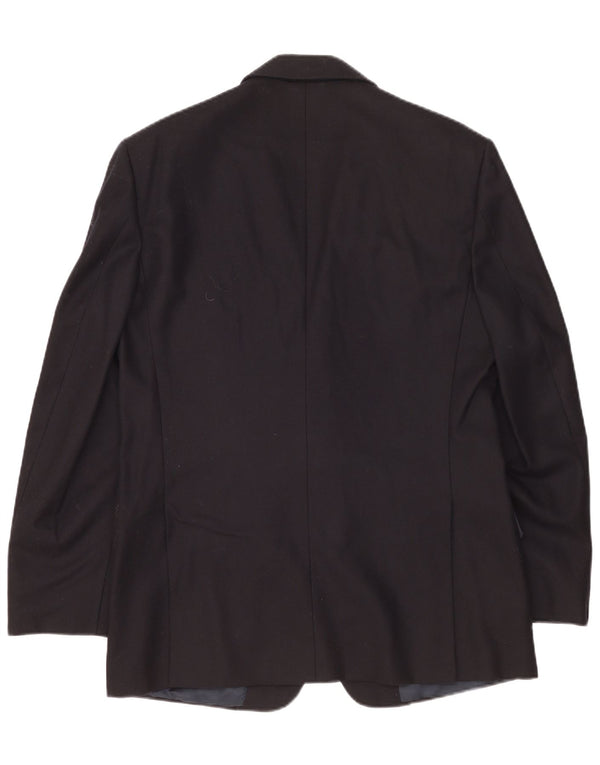 Jaqueta blazer masculina de 2 botões BURBERRYS IT 50 lã azul marinho médio