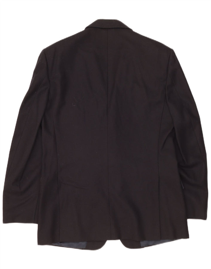 Jaqueta blazer masculina de 2 botões BURBERRYS IT 50 lã azul marinho médio