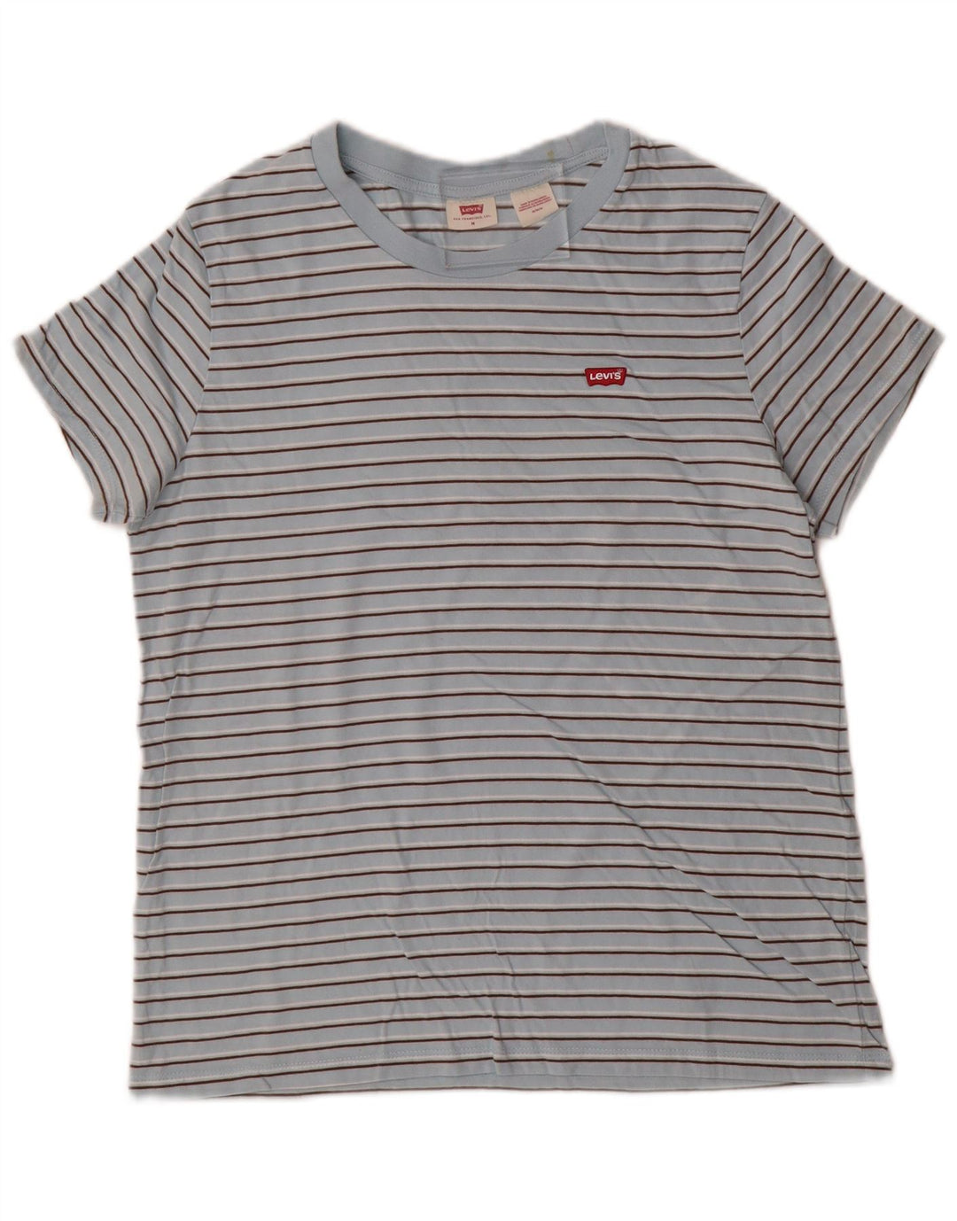 Camiseta masculina Levi's Top médio listrado azul algodão