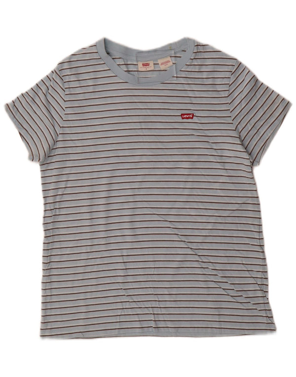 Camiseta masculina Levi's Top médio listrado azul algodão