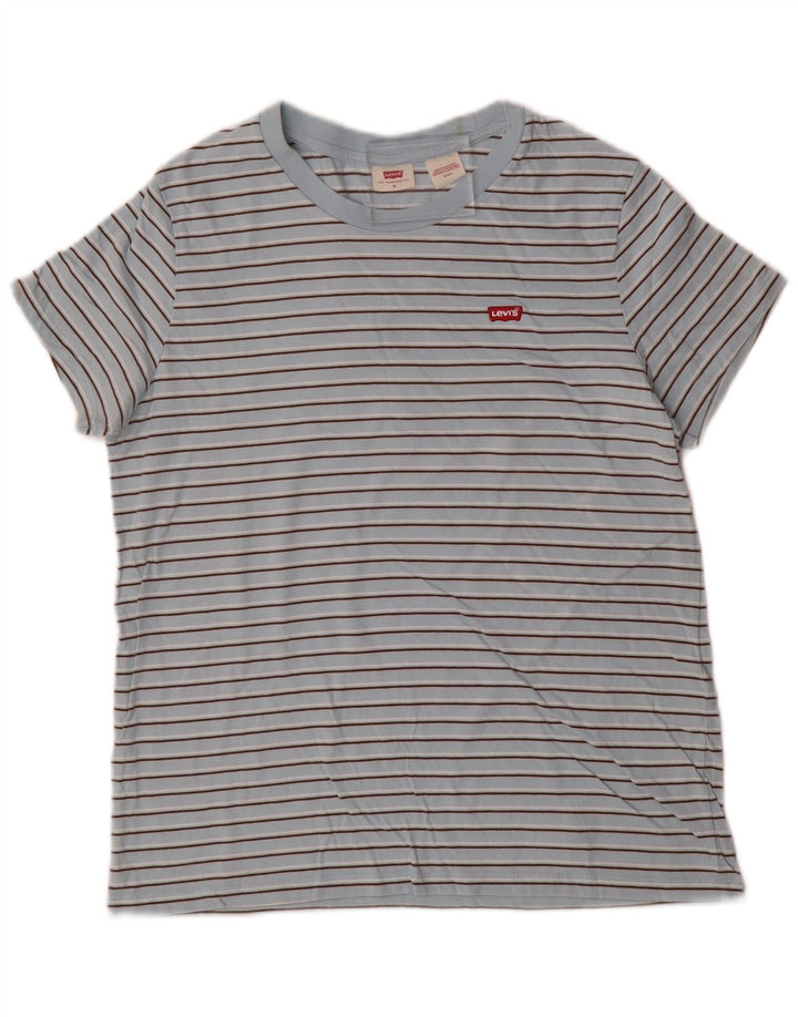 Camiseta masculina Levi's Top médio listrado azul algodão