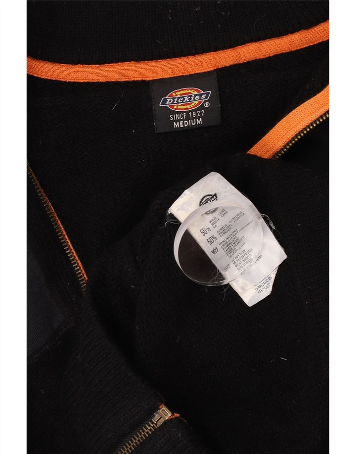 Suéter cardigã masculino Dickies gráfico médio preto lã colorblock