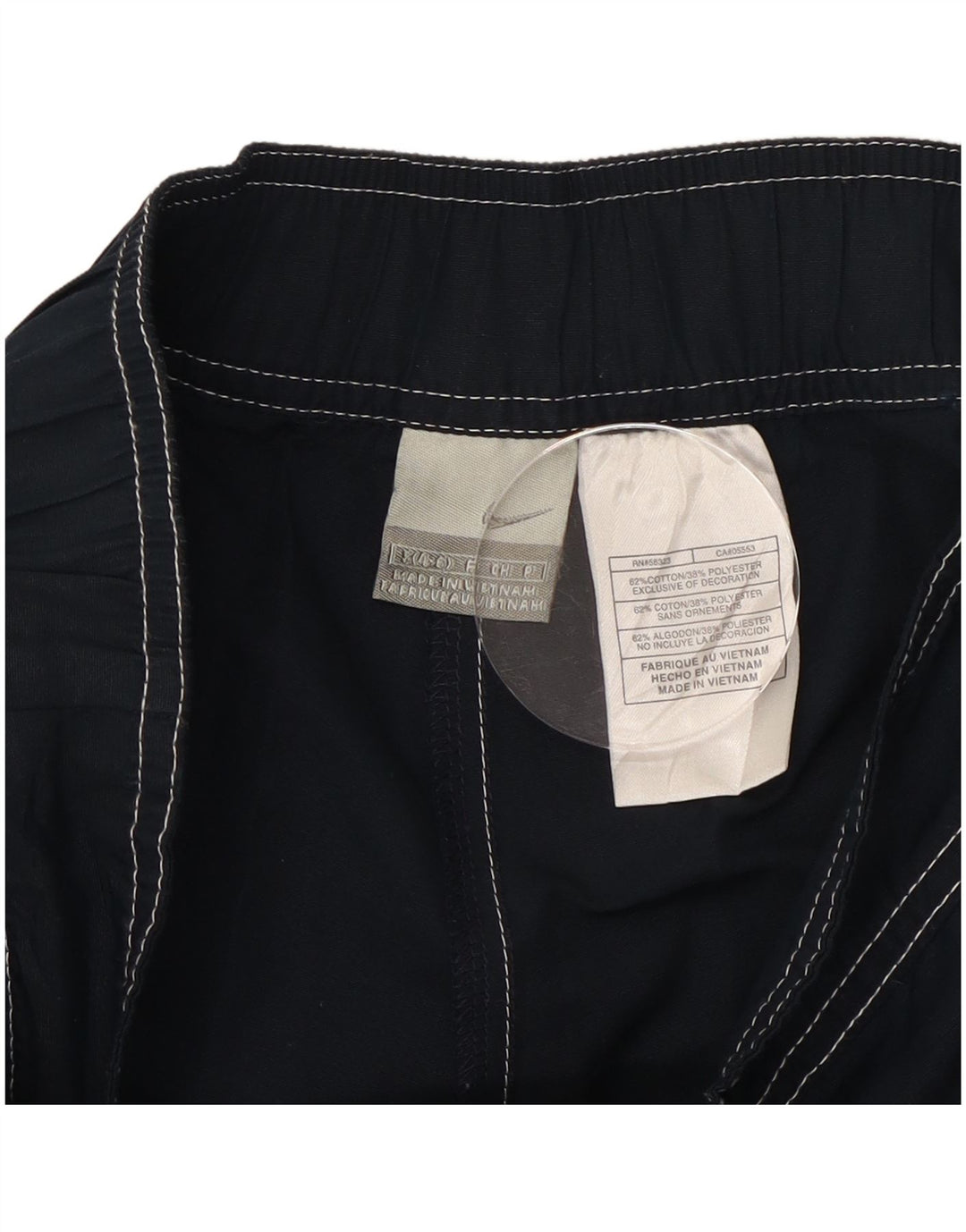 Shorts de natação feminino Nike US 4/6 pequeno algodão azul marinho