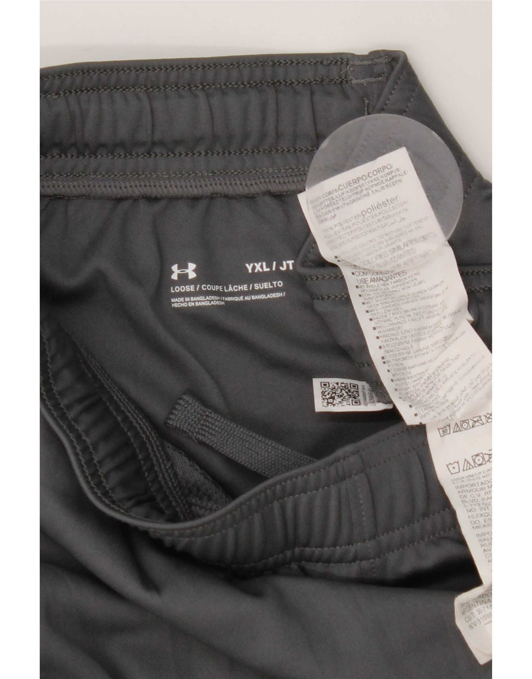 Shorts esportivos masculinos Under Armour 13-14 anos XL cinza poliéster