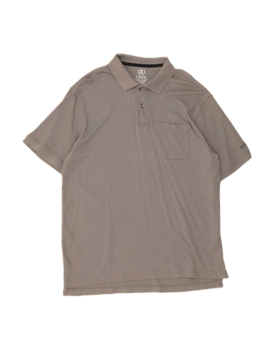 Camisa polo masculina IZOD grande algodão cinza