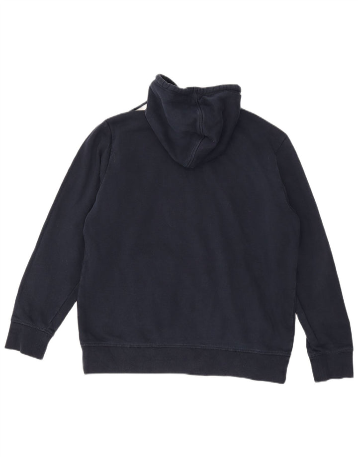 Reebok Mens Graphic Hoodie Jumper Médio Azul Marinho Algodão