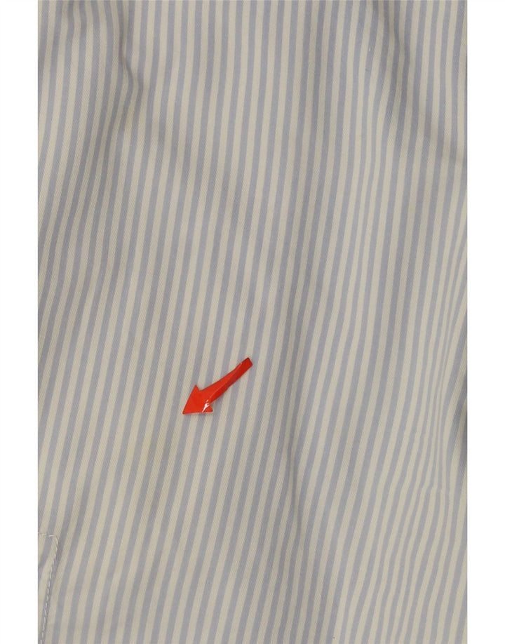 YUKO Mens Cargo Shorts IT 50 Grande W36 Azul Riscas de Algodão