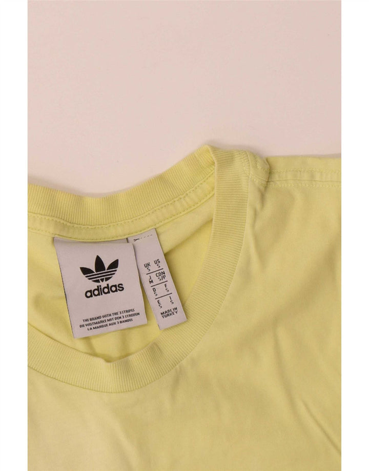 Adidas Mens Camiseta Top Pequeno Amarelo
